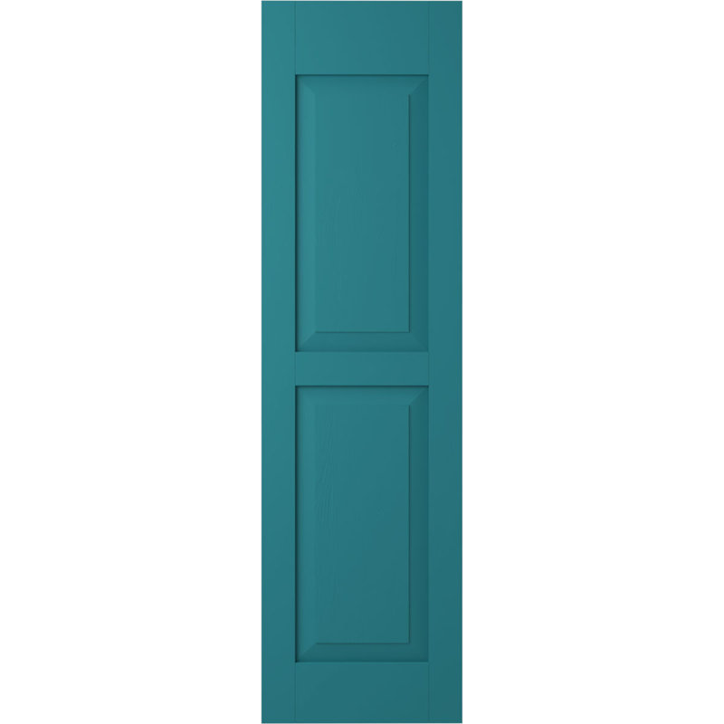 Americraft Two Equal Flat Panel Shutters (Per Pair), Antigua, 12", 50"