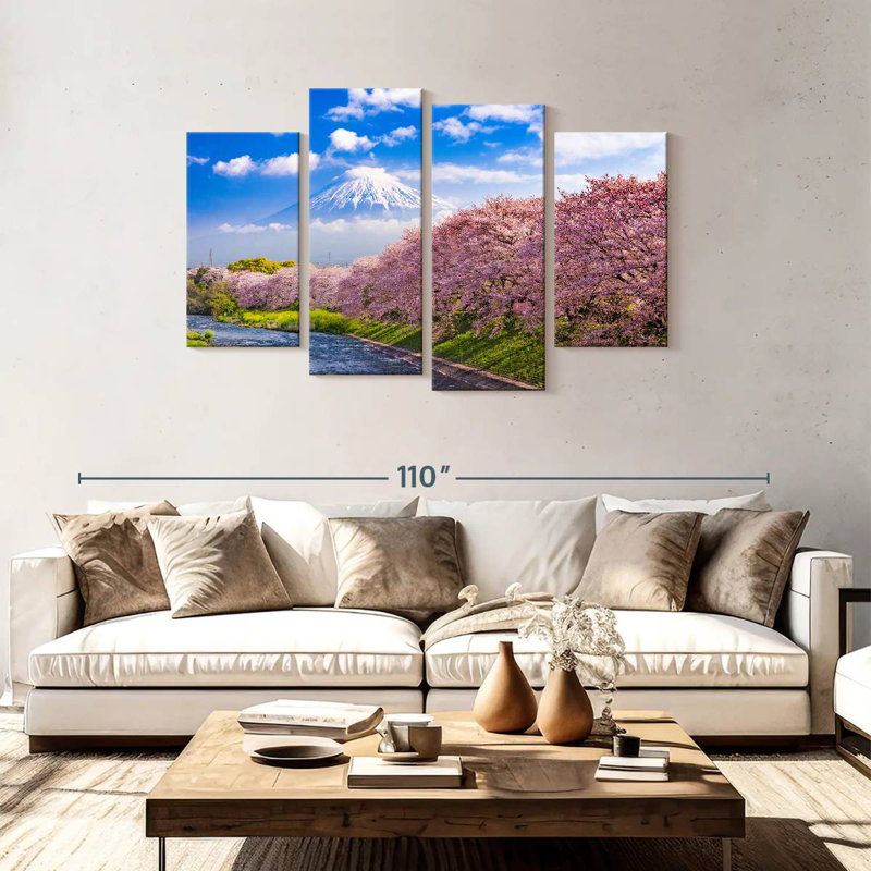 Nicci Mount Fuji In Spring, 48" H x 75" W