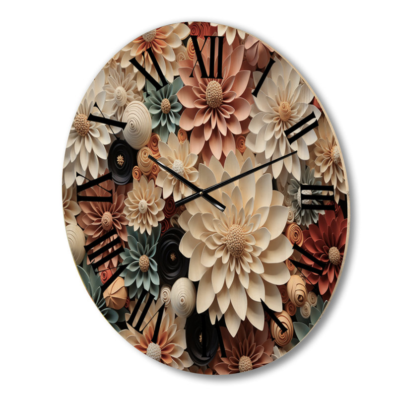 Horloge murale surdimensionnée en cactus blanc, Petit