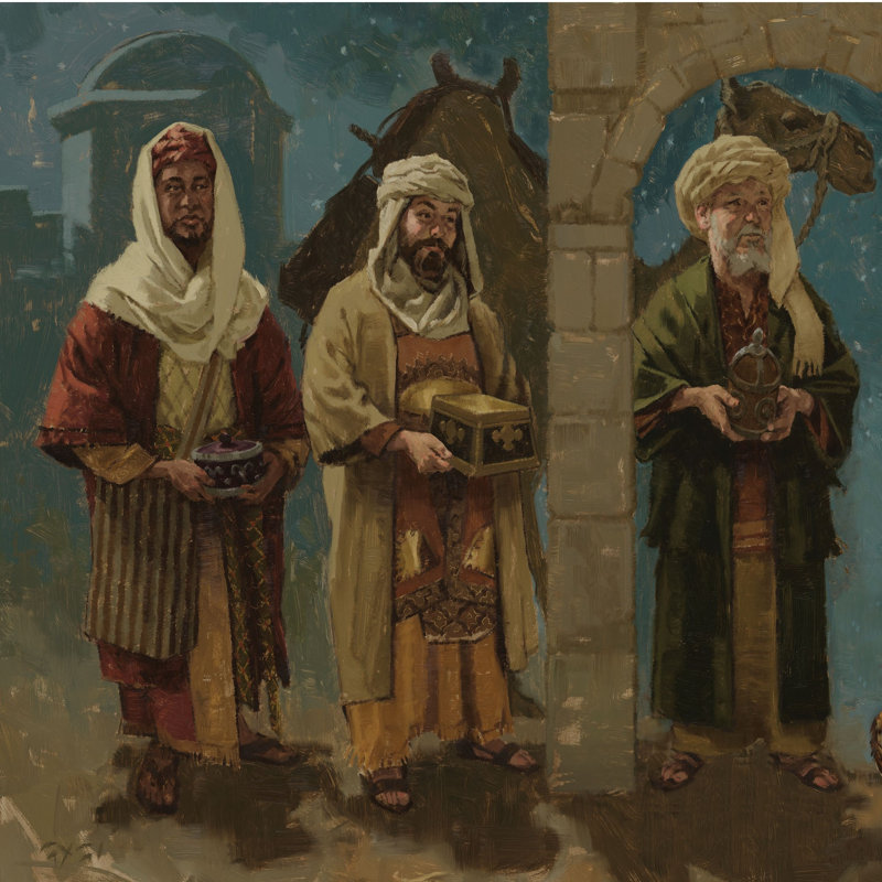 Trois rois mages, estampe numérique, H 20 po x l 20 po x P 1 po