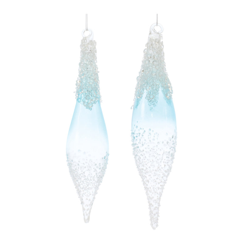 9'' Glass Holiday Shaped Ornament