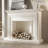 Beige Solid Wood Freestanding Fireplace