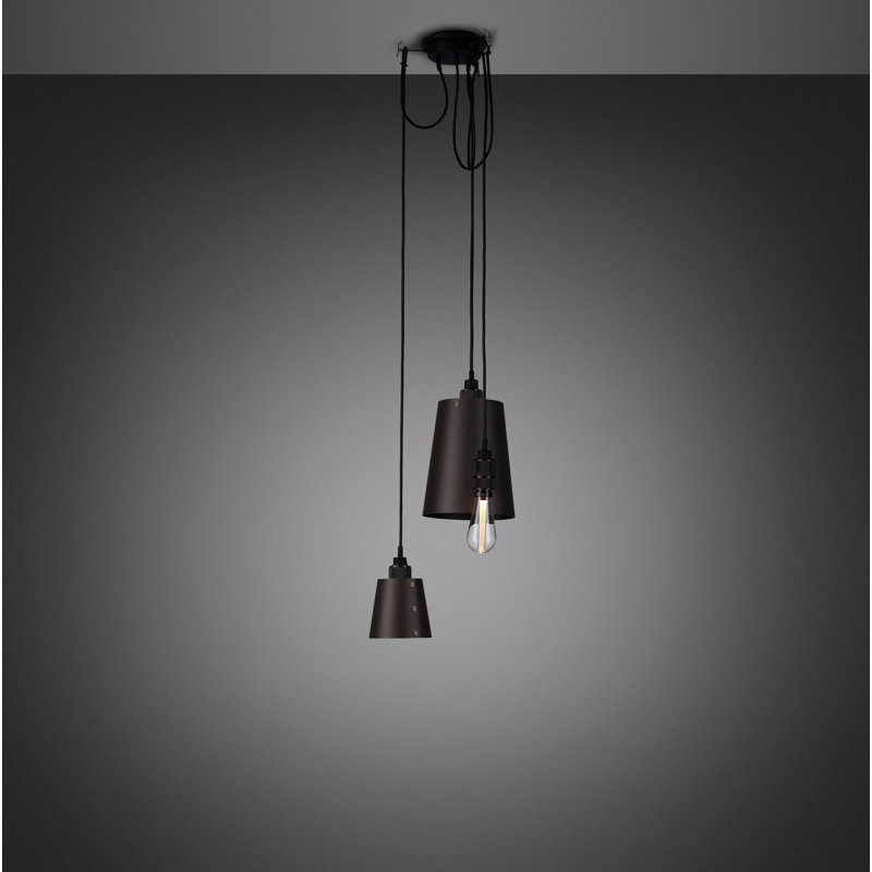 3 - Light Cluster Pendant, Smoked Bronze, Graphite