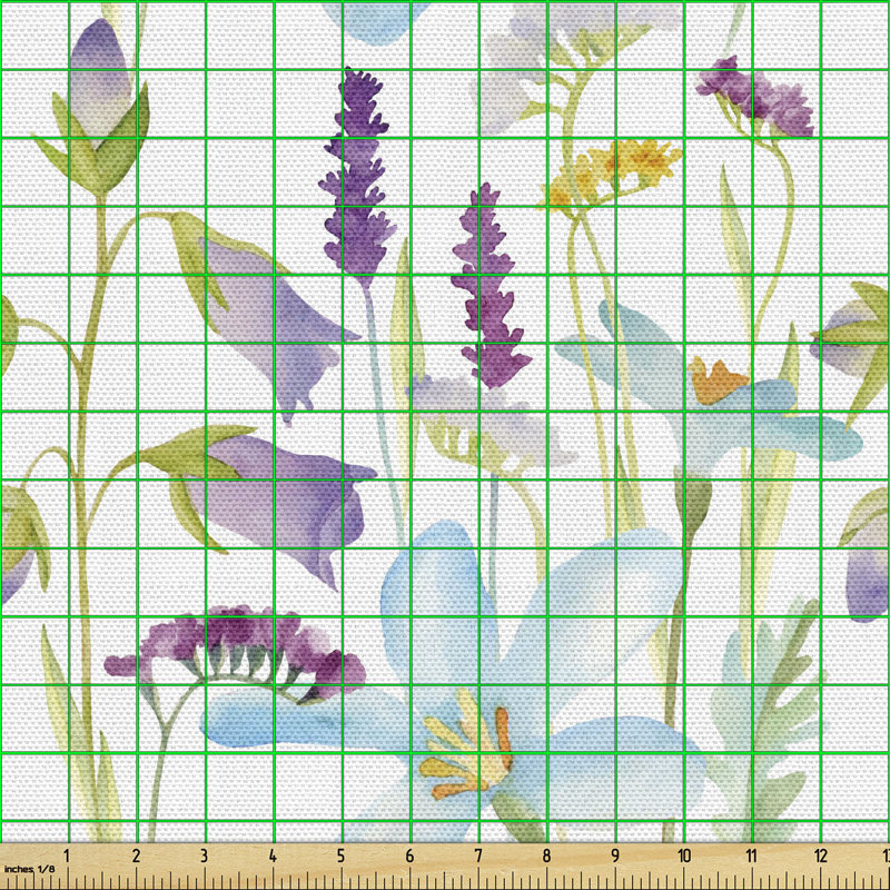 Chloee Lavender Lily Iris Magnolia Poppy Blossoms Multi-Purpose Fabric