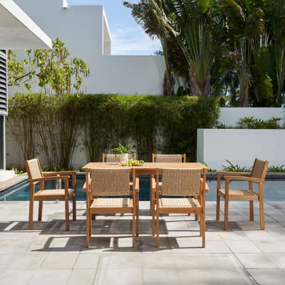 Chesapeake Outdoor Natural 7-piece Wood Dining Set -  Vifah, V1950SET2