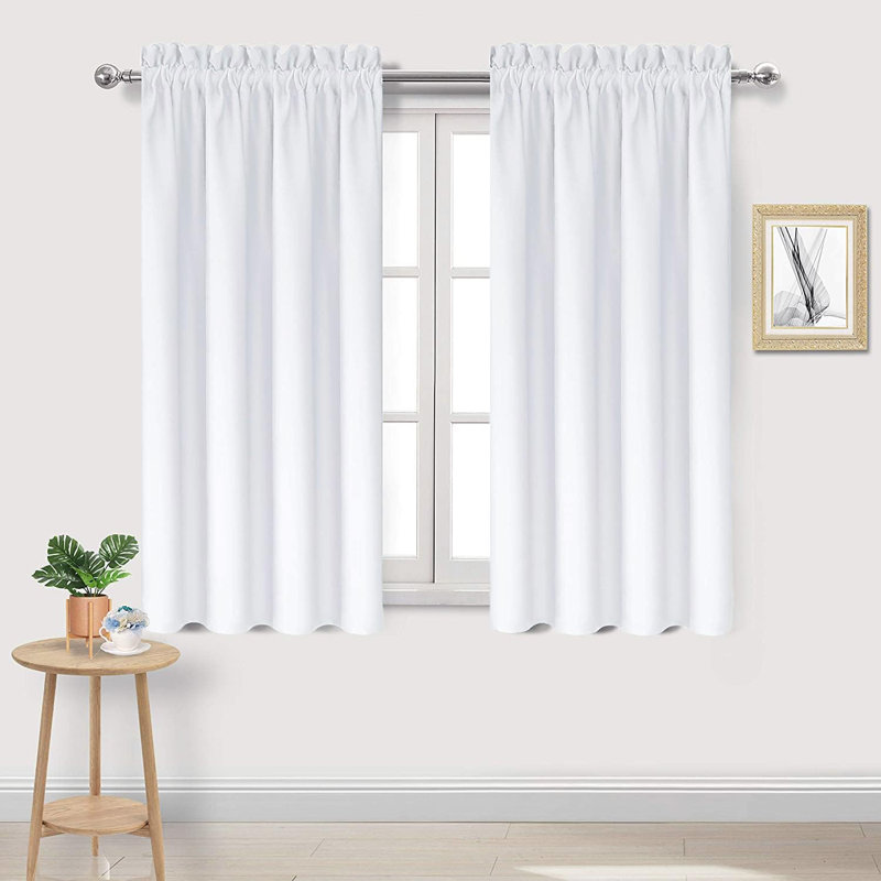 2 Panels Blackout Curtains – Thermal Insulated, Energy Saving & Noise Reducing Bedroom and Living Room Curtains, Set of 2 Rod Pocket Curtain Panels