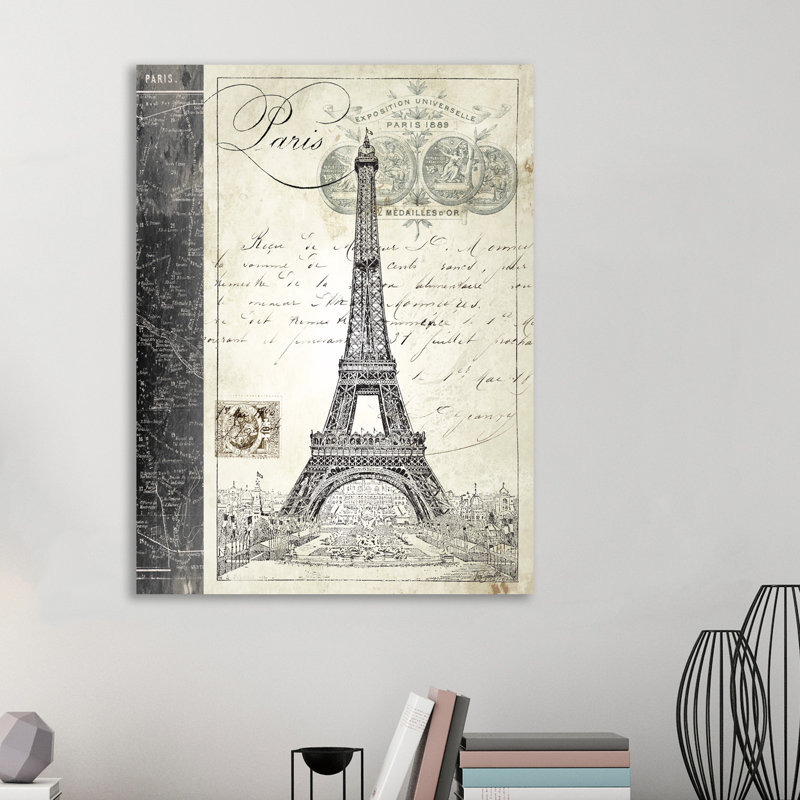 «Paris Exposition: Eiffel Tower II» par Tre Sorelle Studios, reproduction d'art graphique sur toile
