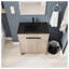 Ensemble de meuble-lavabo simple avec plateau en céramique Eniya-1155362308
