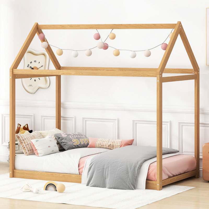 Lit simple couleur de bois - Transformez votre maison en pin élégant