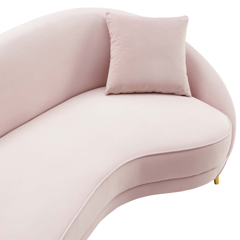 Echo Performance Velvet Sofa, Pink Velvet