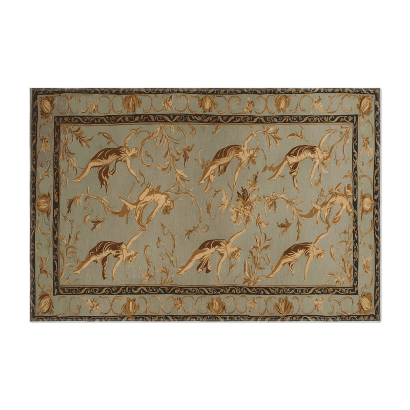 Tapis d'intérieur et d'extérieur brun français, Rectangle 9 pi x 12 pi