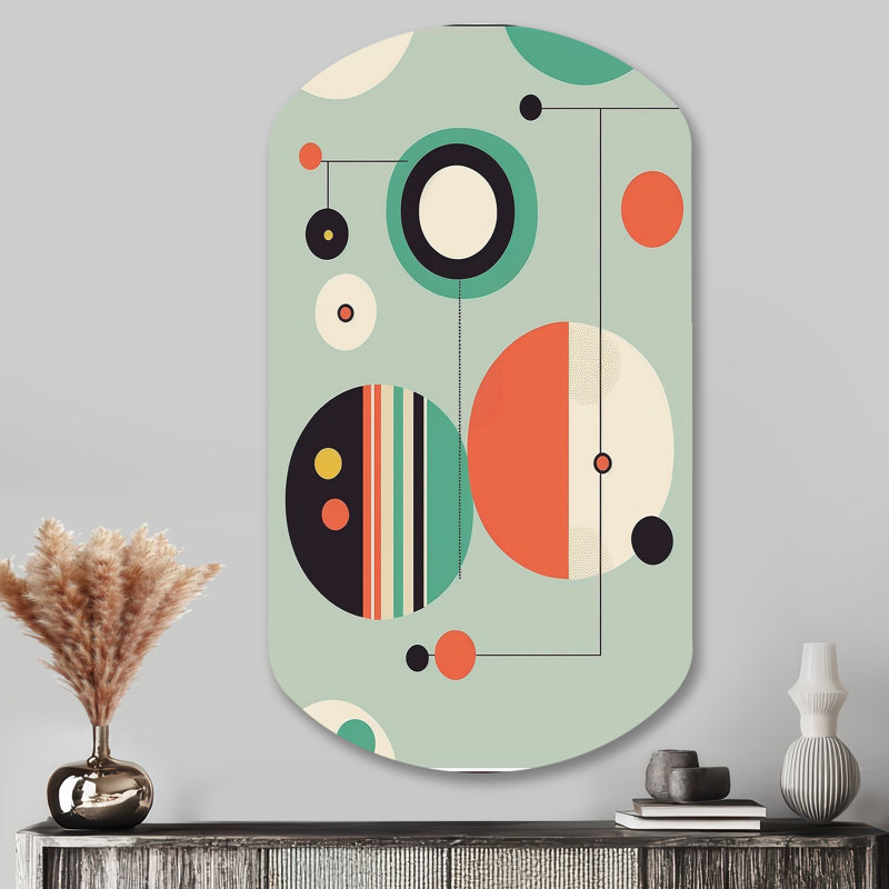 Art mural en métal asymétrique Jolicia - Modern Midcentury Shape, H 43 po x l 23 po