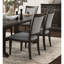Lot de 2 chaises de salle à manger de style transitionnel brun-gris, revêtement en tissu sur structure en bois, finition bois flotté, hauteur 102 cm, capacité de charge 113 kg, dossier, dimensions : 52 cm x 66 cm x 102 cm (hauteur)