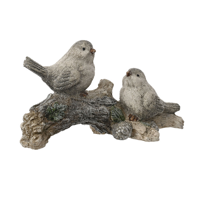 Resin Birds On A Branch Ornament
