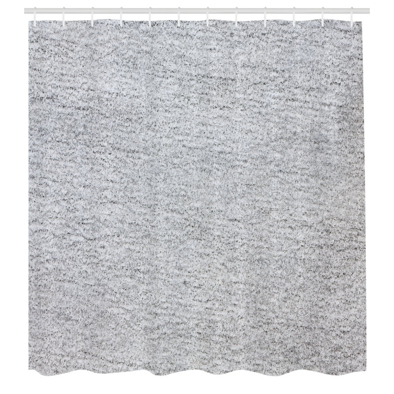 East Urban Home Abstract Shower Curtain Simple Greyscale Pattern, 75" H x 69" W