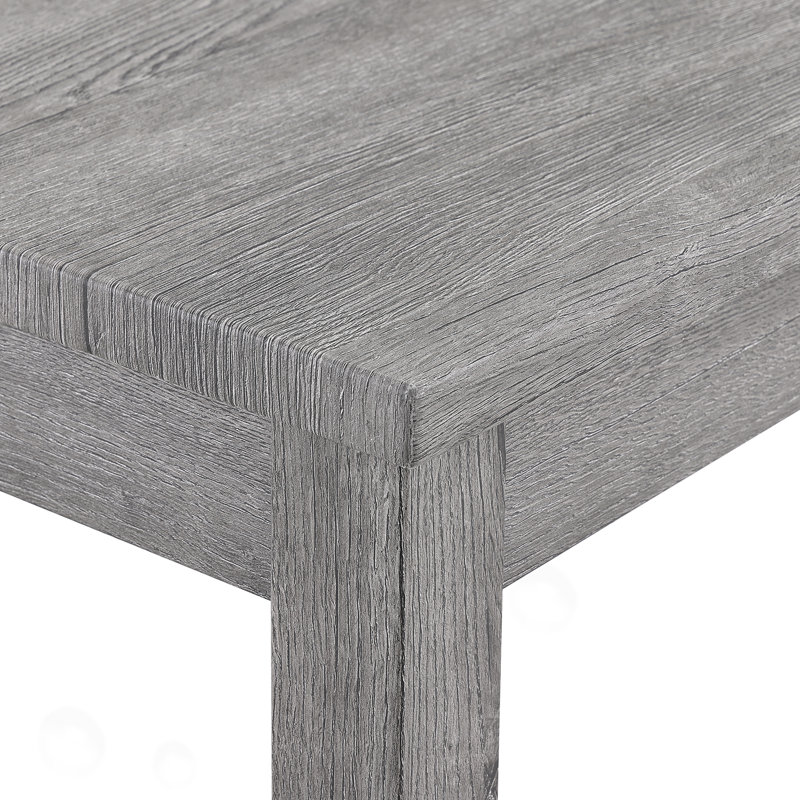 Ensemble de table de salle à manger 5 pièces avec 4 chaises sans dossier, Gray