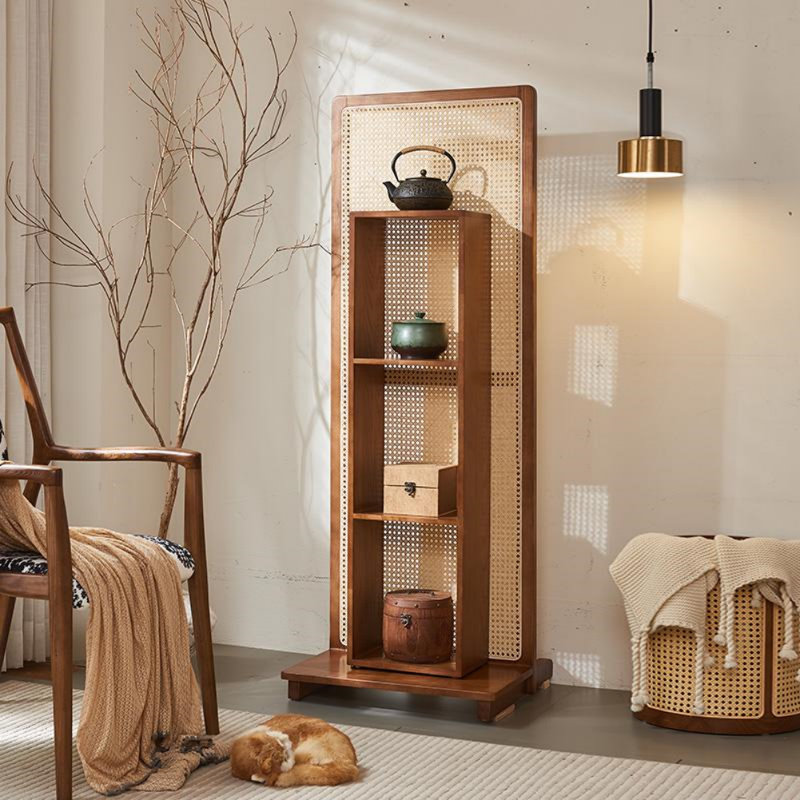 Simple Solid Wood Partition Display Cabinet