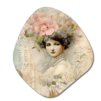 Faye - Rose Nebula Shape Asymmetric Metal Wall Art