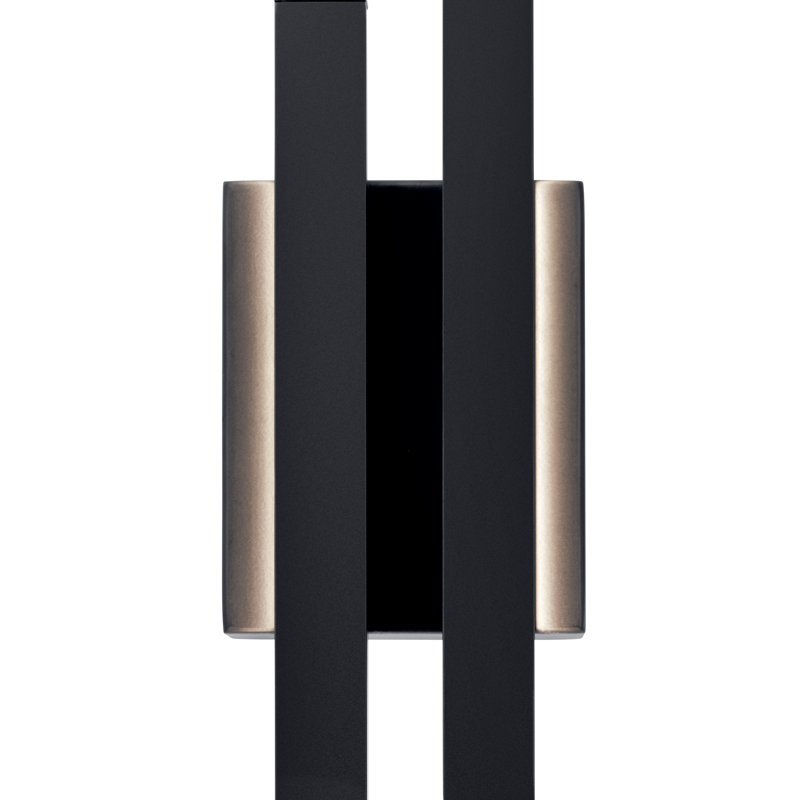 Applique murale encastrée 2 lumières Ladpur, Noir mat