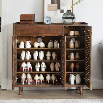 Italian style minimalist storage shoe cabinet