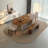 Brown Oval Solid Wood dining Table-366124264