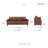 Kohlmeier Modern & Contemporary Faux Leather 2-Piece Living Room Set with Classic Rolled Arm Design, Foam & Pocket Coil Seating & Stylish Faux Wood Brown Feet-331854338