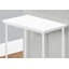 Table d'appoint, côté, bout, étroit, petit, 2 niveaux, salon, chambre à coucher, stratifié blanc, métal blanc, contemporain, moderne