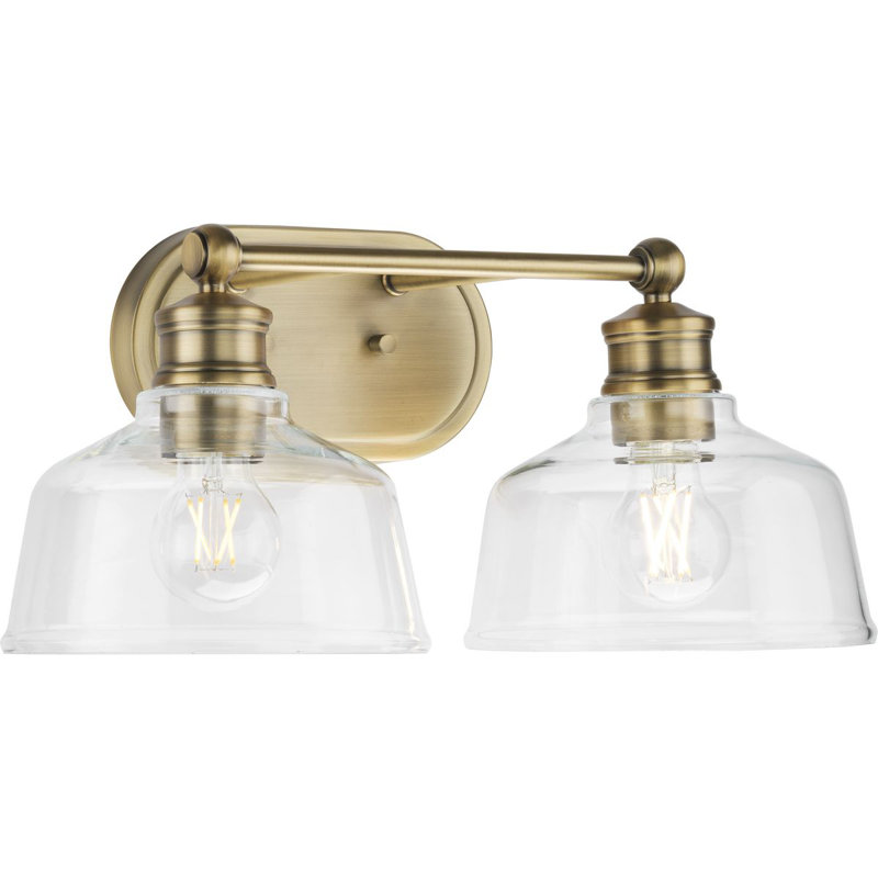 Leone 36" Vanity Light, Vintage Brass, 2 Lights