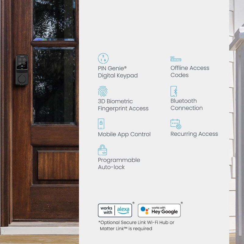 PIN Genie Inc., DBA Lockly WiFi compatible Electronic Deadbolt with