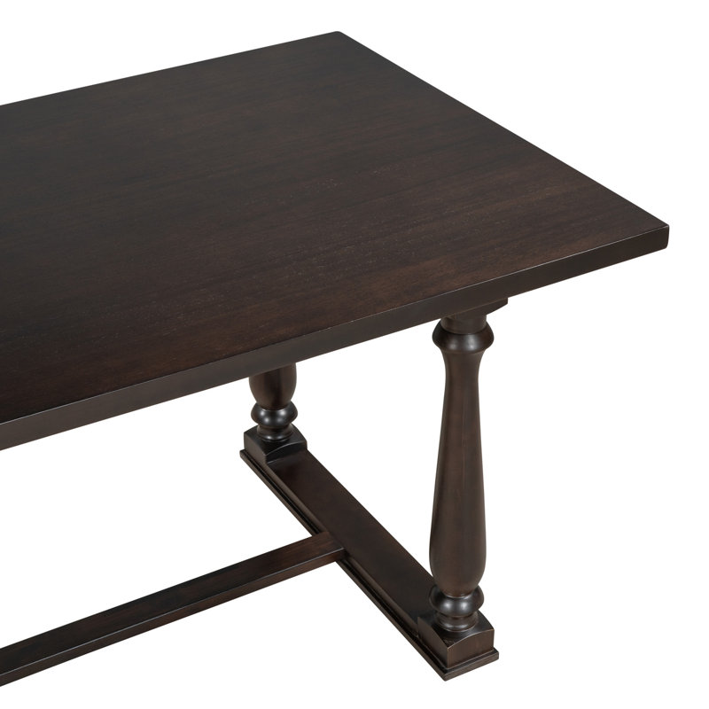 Ensemble de table et chaises de salle à manger 6 pièces avec pieds de forme spéciale et dossiers et coussins recouverts de mousse pour la salle à manger