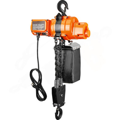 Electric Chain Hoist Single Phase Crane Hoist 2200 Lbs Load 20 Ft Lifting