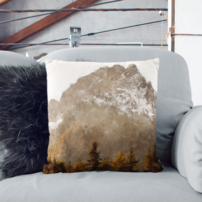 Brown Mountain Cushion with Filling