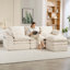 Canapé modulaire moderne en velours côtelé avec coussins Cloud, aucun assemblage requis-1894692148