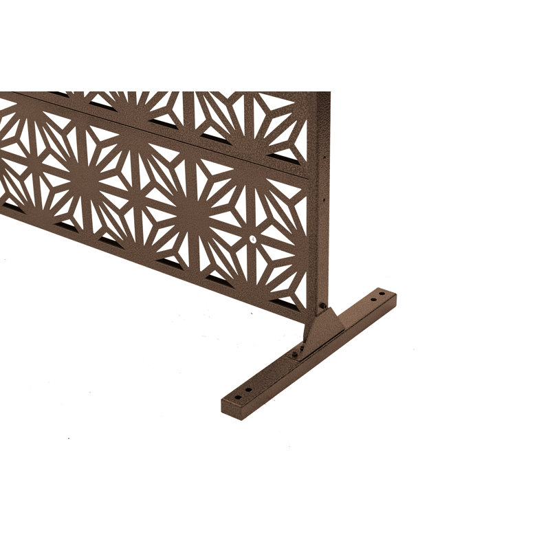 Paravent d'extérieur pliant 6 panneaux autoportant pour l'extérieur, Bronze