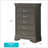 Sleek Transitional Metal Black Chest-746003867