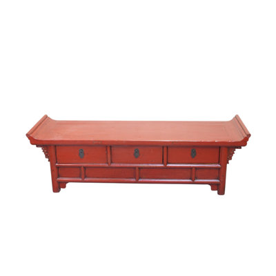 19th Century Red Altar-Style Console Table