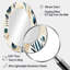 Blue And White Ferns Minimalism Boho Pattern - Blue Traditional Oval Wall Mirror-738965826