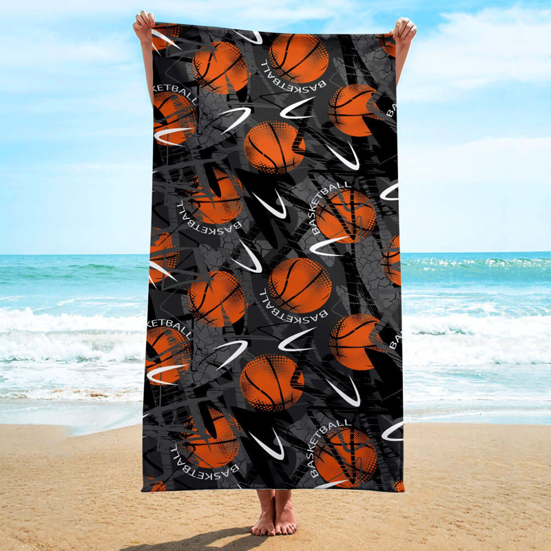 Serviette de bain Serviette de plage en microfibre Serviette de bain super colorée Housse de plage anti-sable Serviette polyvalente pour piscine 30 x 60 pouces