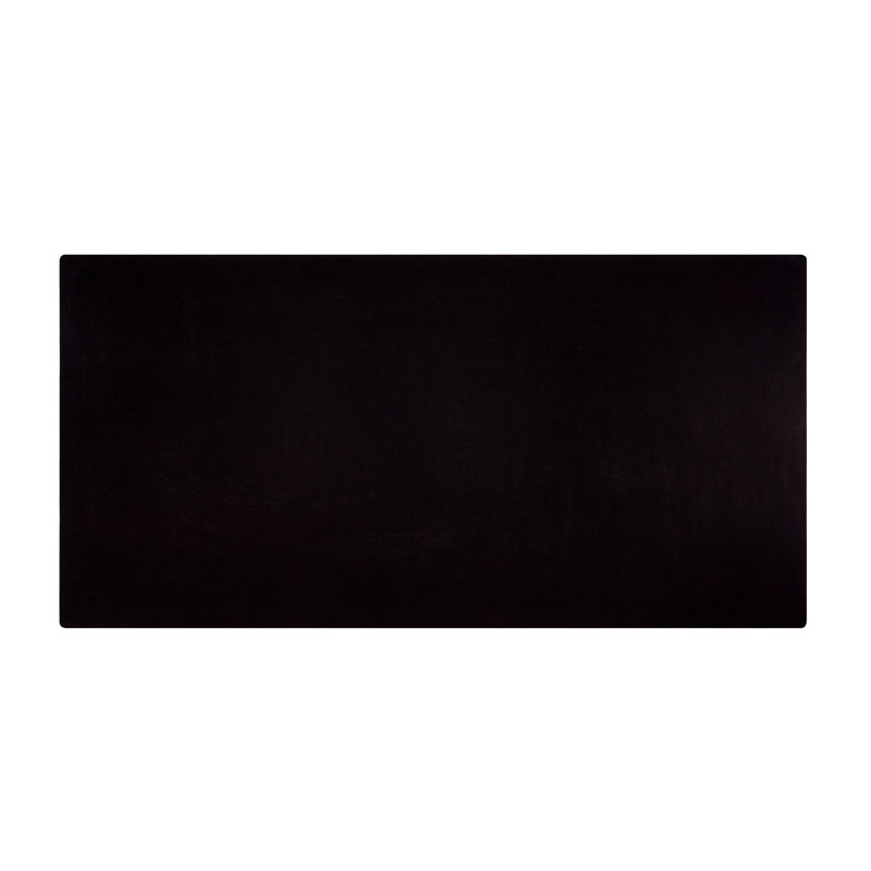 Table de salle à manger rectangulaire noire avec base - Limite de poids de 100 lb, fabriquée à partir de bois de qualité, de placage et de bois synthétique pour une conception élégante et classique, une base en bois stable, composée