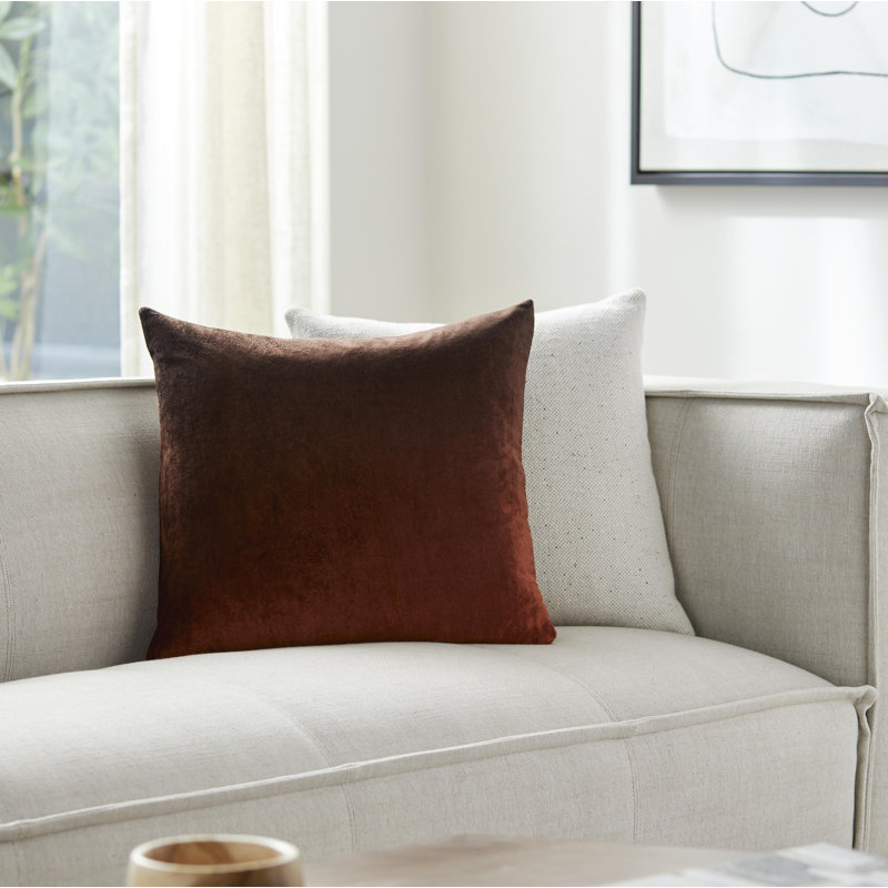 Coussin Theodosia, 22 po x 22 po, Housse de coussin seulement - sans coussin, Vert foncé