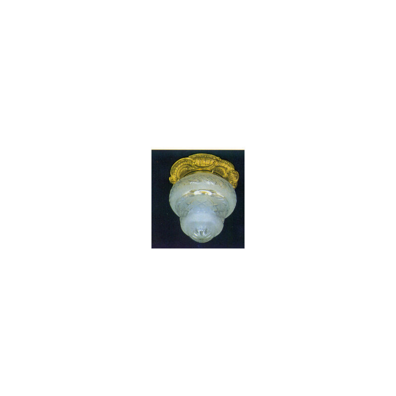Criswell Glass Flush Mount, Antique Silver