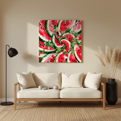 Vegetables Radish Watermelon Beige Metal Wall Art