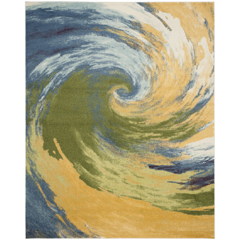 Sunset Marina Performance Abstract Rug, 8'6" x 12'
