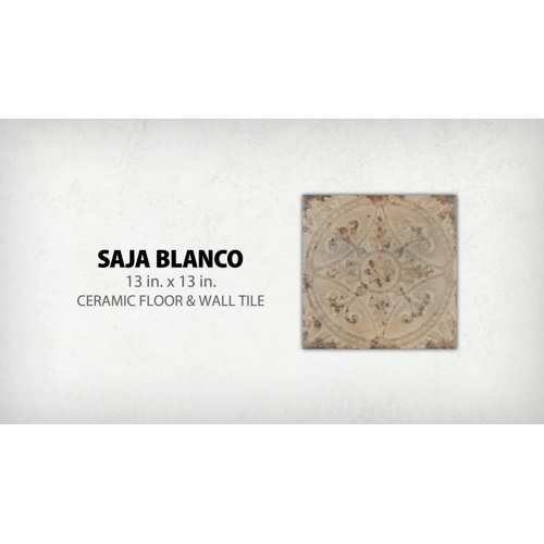 Saja Nero 13"x13" Ceramic F/W Tile