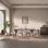 Creative solid wood rectangular dining table set