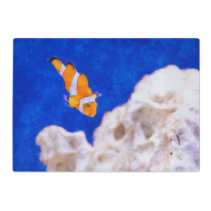Clownfish Vol.2 Painting Chopping Board, 0.4cm H x 28.5cm W x 39cm L