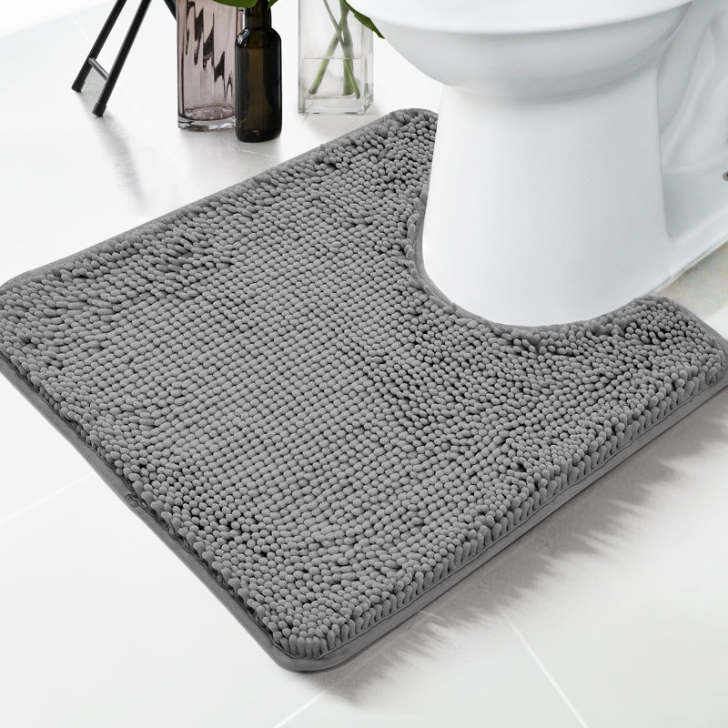 Porreca Bath Rug, Gray