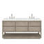 Meuble-lavabo de comptoir en marbre blanc Carrara-585969922