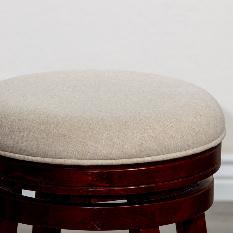 Tabouret 30 "avec siège en tissu beige pour l'extérieur, Brun