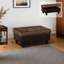 Repose-pieds brun avec rangement en PVC